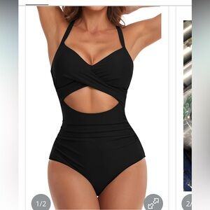 Black Cutout Swimsuit